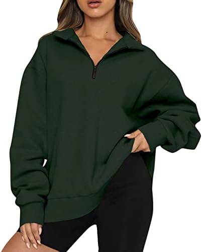 Pullover за жени плус големина на блузи врвови V-вратот zip нагоре есенски врвови спортска кошула проточна атлетска влечка на врвови на работна