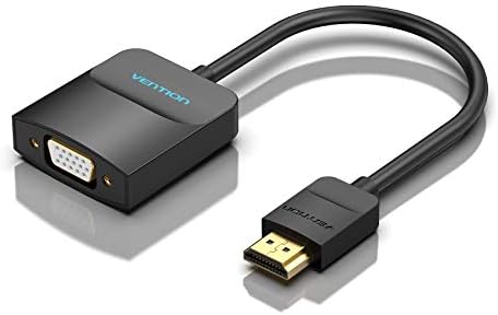 Vention HDMI до VGA, HDMI до VGA адаптер машки до женски кабел 1080p аналогни на дигитален видео аудио конвертор компатибилен со PS4,