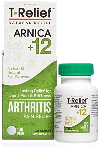 Medinatura T-Relief Arnica +12 Природен артритис олеснување на болката 100CT таблети, природно олеснување на болката 100ct таблети,