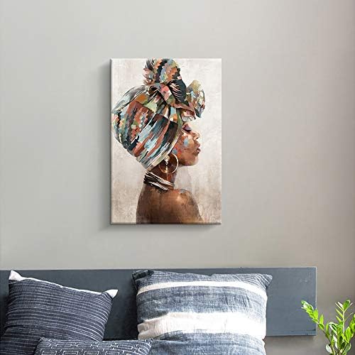 Artinme Афроамериканец сликарство wallидна уметност црна уметност платно масло сликарство со рачен wallид сликарство за дневна соба