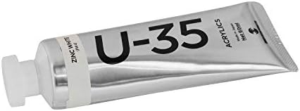 Акрилична боја U-35 акрилична боја, цинк бела, 2,0 fl oz, сет од 3 сет на иста боја