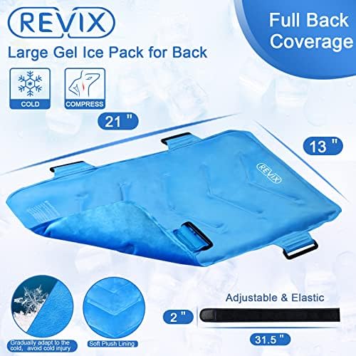 Реикс целосен заден леден пакет за повреди што можат да се користат за еднократно и XL рамо за мраз за манжетни за ротатор