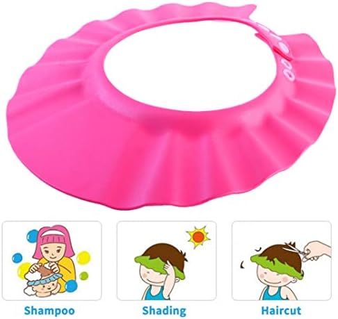 Капа за шампон за бебе TuimiyiSou, прилагодлив Штит за миење на косата за миење на косата за деца, розов бебешки туш капа, капа од капа,