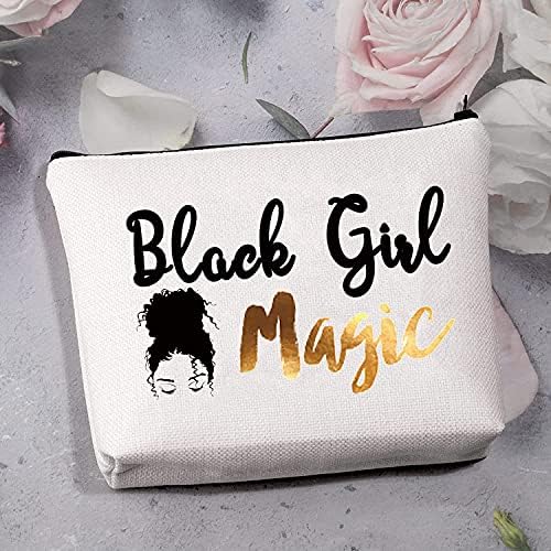 Црна Девојка Магија Шминка Торба Патување Козметичка Торба За Жени Меланин Подароци Афроамерикански Подароци Инспиративни Подароци