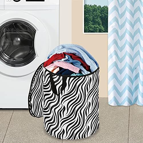 Зебра печати се попрска алишта за алишта со капакот за складирање на капакот, склопувачка торба за перење алишта за кампување расадник соба