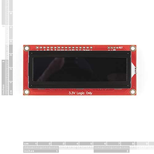 SparkFun 16x2 Serlcd -RGB Текст и QWIIC кабел -пакет -компатибилен со Arduino LCD Комуникациски сериски I2C & SPI 3.3V вклучува 10 кабли со
