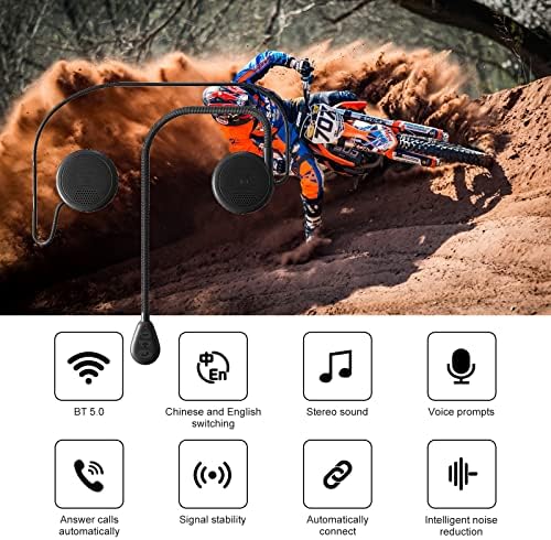 Bluetooth За Слушалки За Шлемови За Мотоцикли, Ултра Тенки 0,27 инчни Шлемови Bluetooth Звучници Отворени Водоотпорни Слушалки,