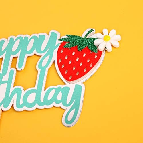 Pretyzoom 6pcs симпатична овошје дизајн торта избира хартија за роденденска торта избира кука -топер забава за забава
