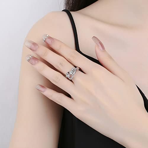 Декоративни прстени за жени Сребрено злато Шампањ Златница Роуз Отворен прстен за месинг Месинг Басинг Ајмубилна прстени Аниме накит прстени