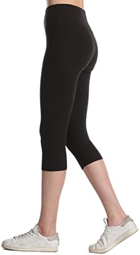 Zioccie со висока половината Капри и хеланки со целосна должина за жени - меки меки стомачни панталони за јога за вежбање
