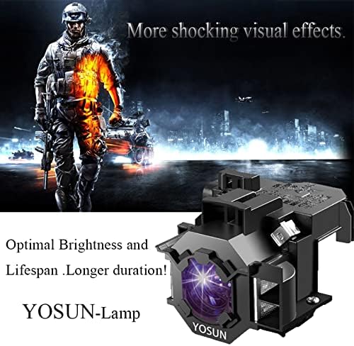 Yosun v13h010l41 проекторна ламба за Epson ELPLP41 PowerLite Home Cinema S5 S6 S6 S6+ 77C 78 EX21 EX30 EX50 EX70 EB-S62 EMP-S5 H283A