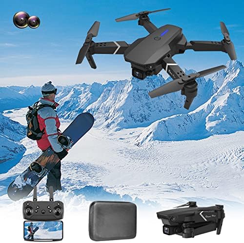 Мини дрон со двојна 1080p HD FPV камера, играчки далечински управувач со подароци за Quadcopter на беспилотни летала за момчиња