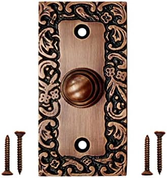 Копче за врата на Акатва со сет на шарки Т - 2 парчиња порта шарки за дрвени огради Тешка должност - копче за притискање на bellвончето -