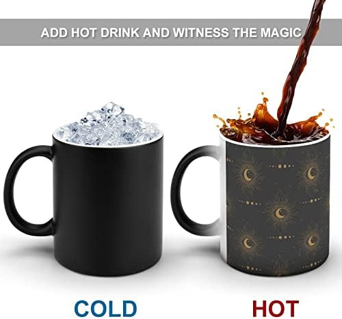 Света геометрија Персонализирана магична кригла Боја Промена на топлина Промена на чаша Чаша, чувствителна на топлина, прилагодено кафе