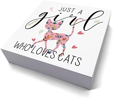Смешен знак за мачки мачки подароци за loversубители на мачки биро декор дрвени кутии знак мачка подароци мачки, симпатични дрвени