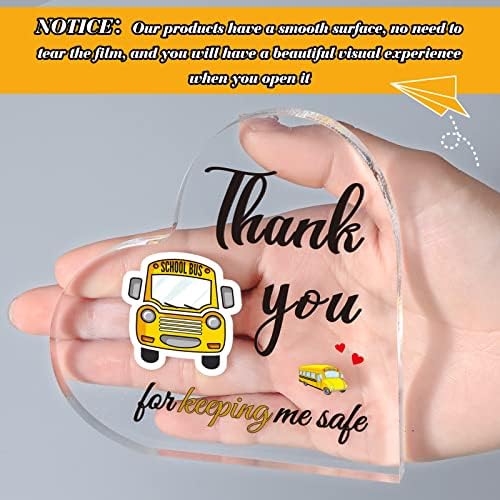 Училиште Автобус Возач Дипломирањето Благодарност Подароци За Мажи Жени Акрилик Срце Благодарност Подароци Автобус Возачот