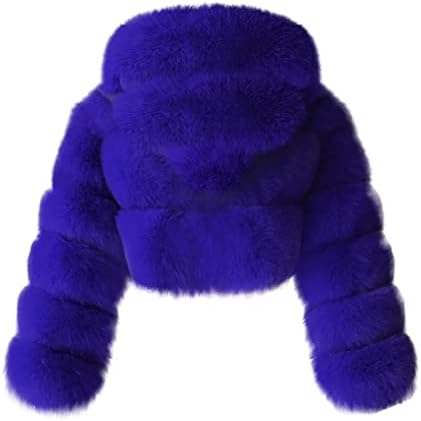 Фуно Фази со качулка меки бушава јакна за стрижење, зимски топло крзнено палто со долги ракави, се искачи на надворешната облека