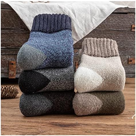 Dloett 5pairs/многу зимски задебелни волна чорапи машки пешкир чувајте топло чорапи памучни чорапи за машки термички