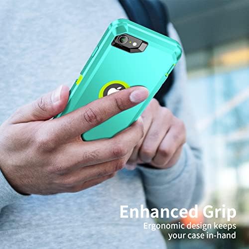Регсун За Iphone SE 2022/2020 Случај, Вграден Заштитник На Екранот, Отпорен На Удари 3-Слојна Целосна Заштита На Телото Солиден