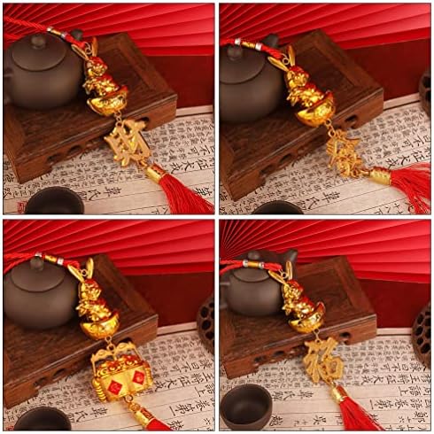 6 парчиња Кинески Новогодишен Приврзок Традиционална Новогодишна Декорација Бонсаи Висечки Орнаменти Пролетен Фестивал Среќни Приврзоци
