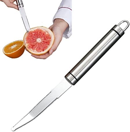 Ајаох Нож Од Грејпфрут Од Нерѓосувачки Челик,Закривен Назабен Нож Од Грејпфрут, Погоден За Грејпфрут И портокали