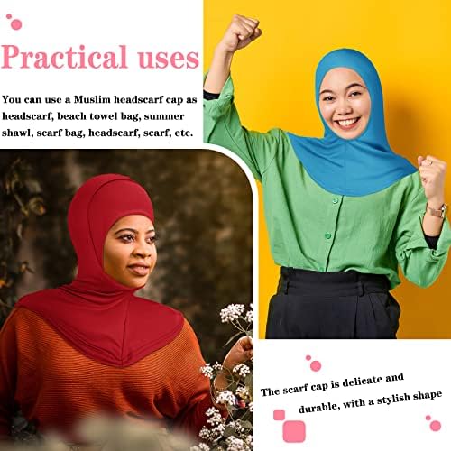 9 парчиња женски Муслин хиџаб цврста боја модална хиџаб капа прилагодлива стрими муслима