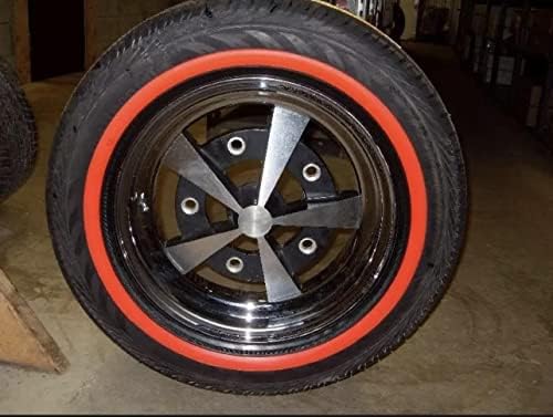 Атлас 14 Црн и црвен ид wallиден гумен диск круг прстен за прстен на гума за гуми од 4
