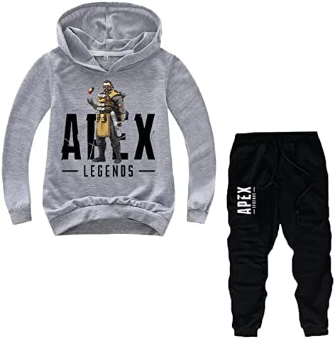 Potekoo Kids Casual 2 Piect Set Tracksuit Boys Apex Legends Sweatshirds and Sweatpants поставени за есен зима