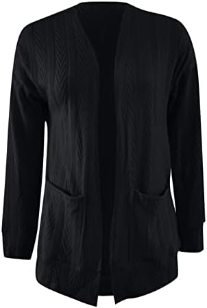 Foviguo црно зимски палто, жени, пролетна јакна на плажа со долги ракави за жени со модерна цврста боја тенка јакна