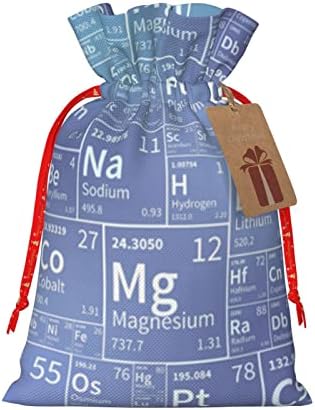 Жици Божиќни Торби За Подароци Хемиски-Периодични-Табела-Смешни Подароци Торби За Завиткување Божиќни Вреќи За Завиткување Подароци