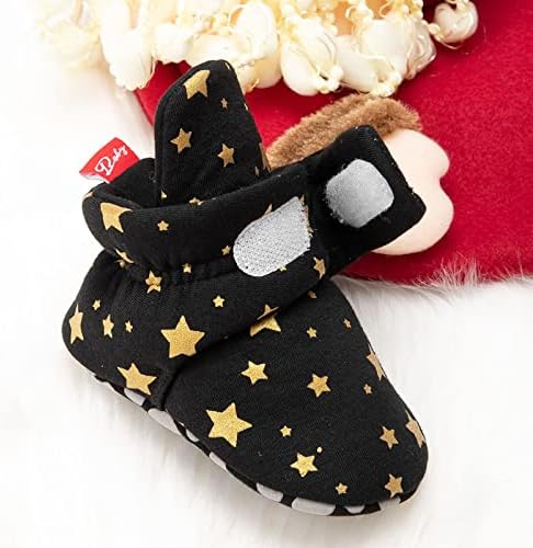Божиќни Памучни Чевли За Бебиња Топли Чевли Меки Удобни Бебиња За Затоплување Домашни Чевли За Бебиња Девојче