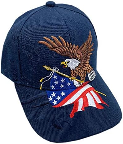 Патриотско Американско Знаме Црвени Бели Сини Ѕвезди Летечки Птици Бејзбол Капа Капа САД 3д Вез Заштита Од Сонце