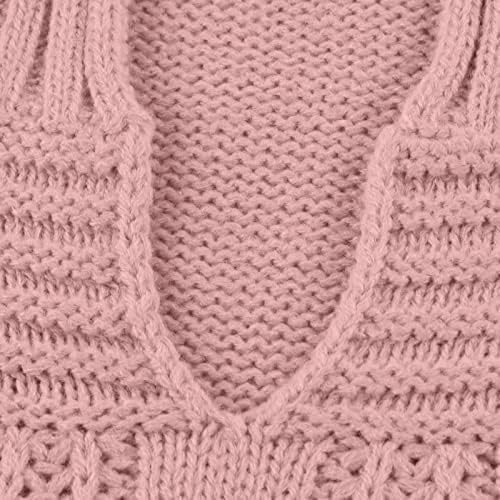 Женски џемпери за ymosrh за зимска мода топол долг ракав Нов џемпер плетена коноп шема обичен џемпер