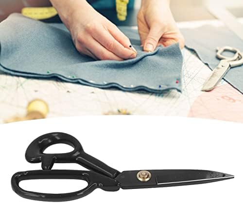 8in Инцизивни алатки за шиење ножици црна висока манган челик железо професионална тешка ножици за ножици на ткаенини