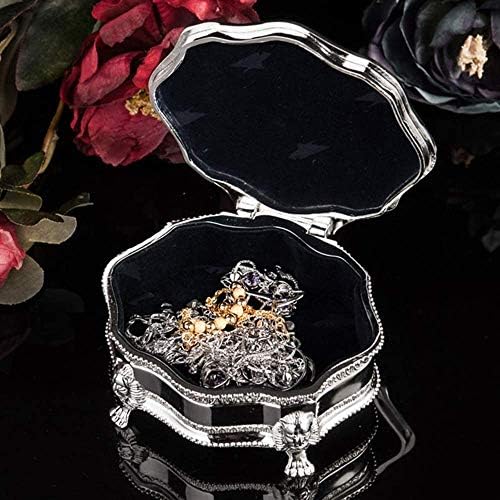 ЗИМ205 Сребрена Кутија За Накит Од Високиот Суд Принцеза Дома Дневна Соба Канцеларија Креативна Кутија За Складирање Декорација Метален