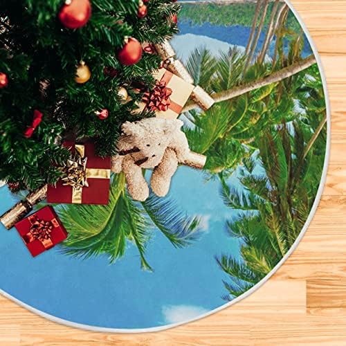 Оаренкол Тропска Плажа Палма Новогодишна Елка Здолниште 36 инчи Божиќна Празнична Забава Декорации На Подлога Од Дрво