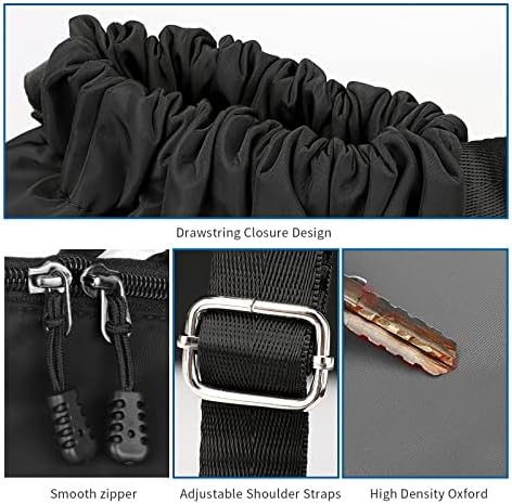 Озирски влечење ранец ранец отпорен на жица торба за салата спортски спорт со чевли од страна на џебови од мрежни мрежи за жени мажи