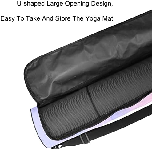 Лаијухуа Јога Мат торба, двојни патенти јога теретана за жени и мажи - мазни патенти, големи отвори и прилагодливи ленти во форма на У,