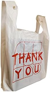 Ви благодариме торба 1 боја - 21 ”x 11,5 x 6,5 пакет од 100 - еднократно и еднократно - шопинг и лични торби