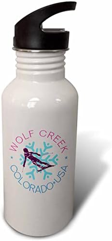 3Drose Wolf Creek, Колорадо, САД. Skената скијачка силуета, сина. - шишиња со вода