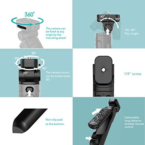 Ослободување на безжичен зафат и статив за камера за статив за далечински управувач за Nikon Coolpix B600, A1000, P1000, Z50, Z30, P950