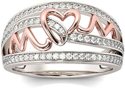 Женски ангажман прстени моден елегантен ден на мајката loveубов ringвонат луксузен рингевски ринг за жени накит подароци венчален прстен