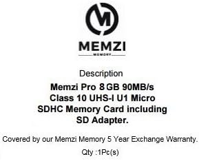 MEMZI PRO 8gb Класа 10 90MB / s Микро Sdhc Мемориска Картичка Со SD Адаптер За Samsung Galaxy J7 Star, J7 V, J7 Refine, J7 Perx Или J7