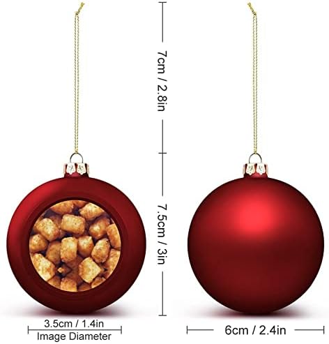 Tater tot топло Божиќни украси топки новогодишна елка што висат топки класичен декор за дома