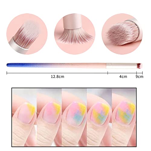 Kaagee 6pieces Ombre Nail Brush Dood Nail Pen Pen ombre Brush For Gel Nails Nail Gradient Brush Nail Design Design Design Design
