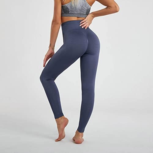 Притиснете ги спортските јога хеланки задни задникот со високи половини женски лесни хулахопки салата за вежбање за да се подигнат фитнес спортска