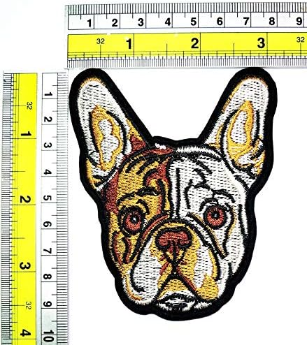 Парита француски булдог питбул куче миленичиња цртани филмови налепница лепенка шива железо на апликација извезена ранец Поло маица елек