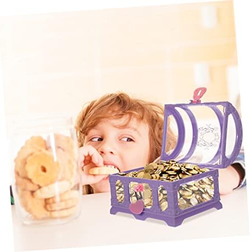 BESPORTBLE Кутија Богатство Градите Пластична Кутија За Складирање Кутии За Играчки За Деца Кутија За Заклучување Накит Мала Декоративна