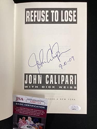 Calон Калипари потпишана книга Одбива да ги изгуби Minutemen￼ NJ NJ Nets Autograph JSA - НБА автограмираше разни предмети