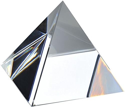 Амлонг кристално чиста кристална пирамида 4 инчи со кутија за подароци
